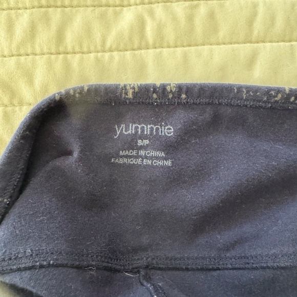 Yummie Yoga Leggings Bundle – Small – Navy Solid & Snake Print – Full Length - Picture 4 of 9